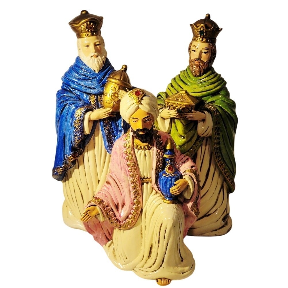 VTG Josef Original‎ 3 Wise Men Jeweled Figurines Nativity Holiday Decor Set of 3